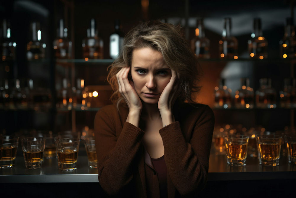 woman with bipolar disorder and alcohol addiction